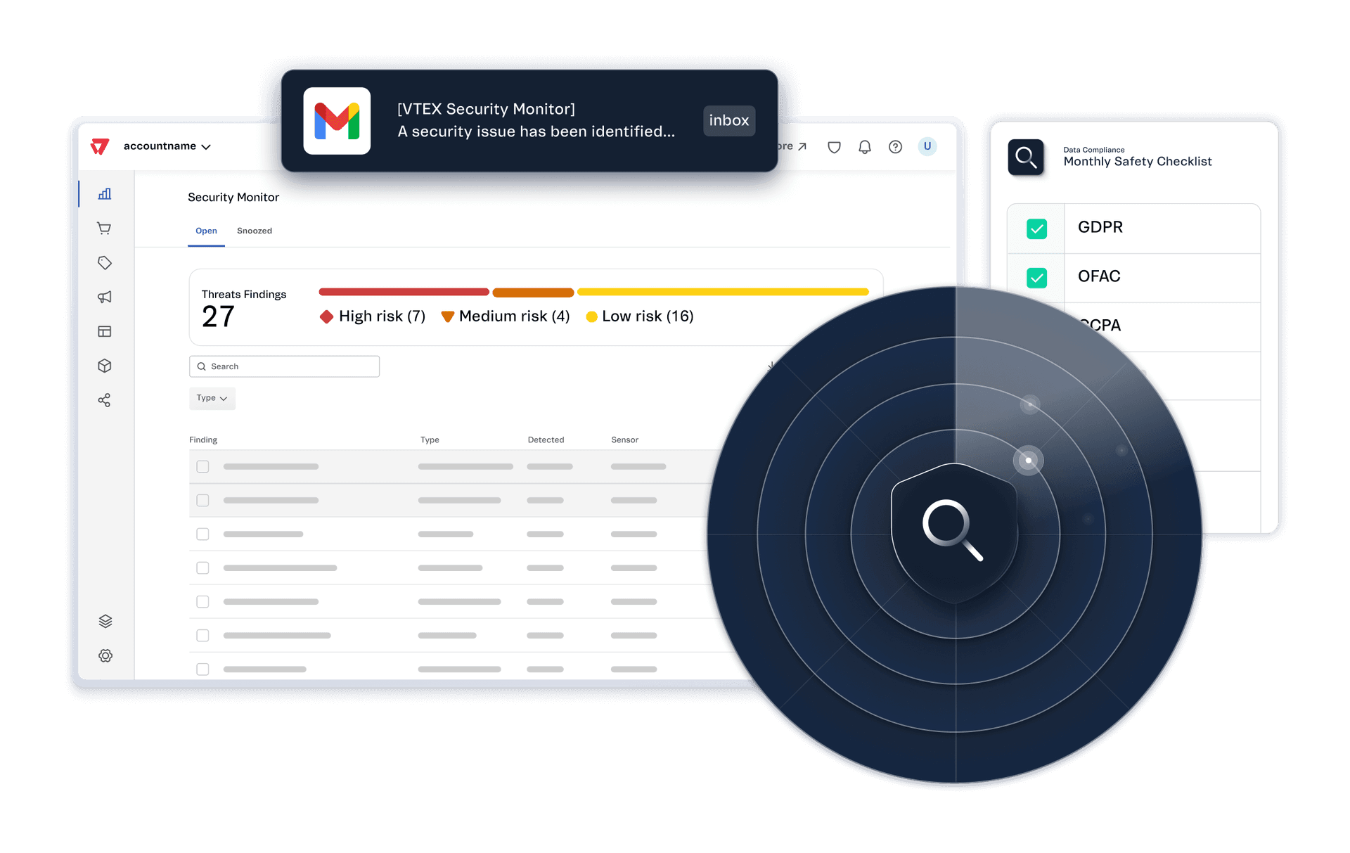 Advanced security to protect your data and monitor threats