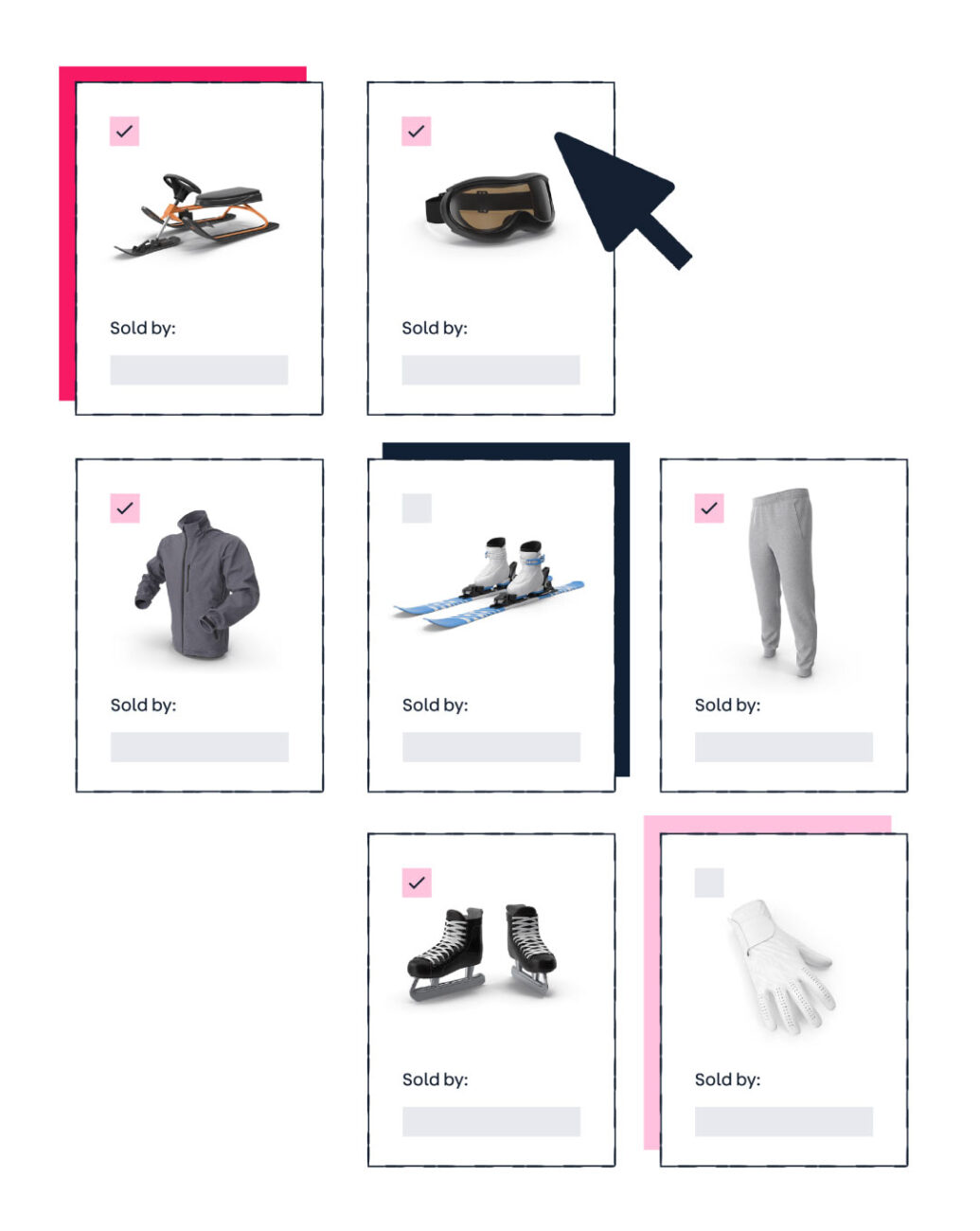 Illustration of how product selection works